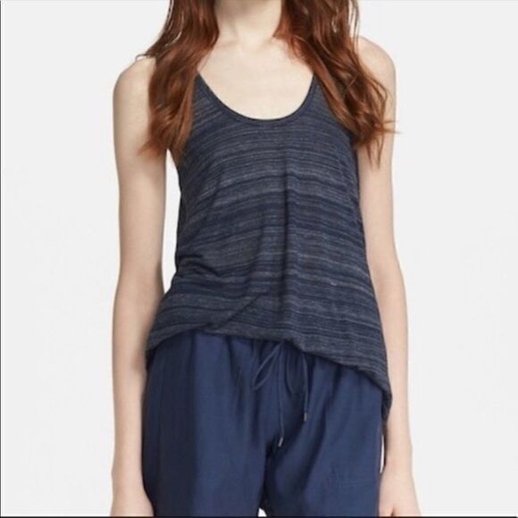 Vince Navy Scoop Neck Tank Top Racerback Small - Picture 1 of 8